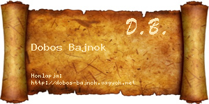 Dobos Bajnok névjegykártya